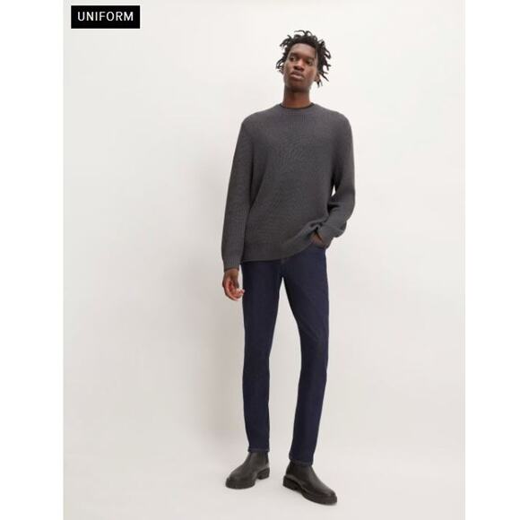 Everlane Dark Indigo The Slim Fit Jeans Size 31/28 - Picture 5 of 12